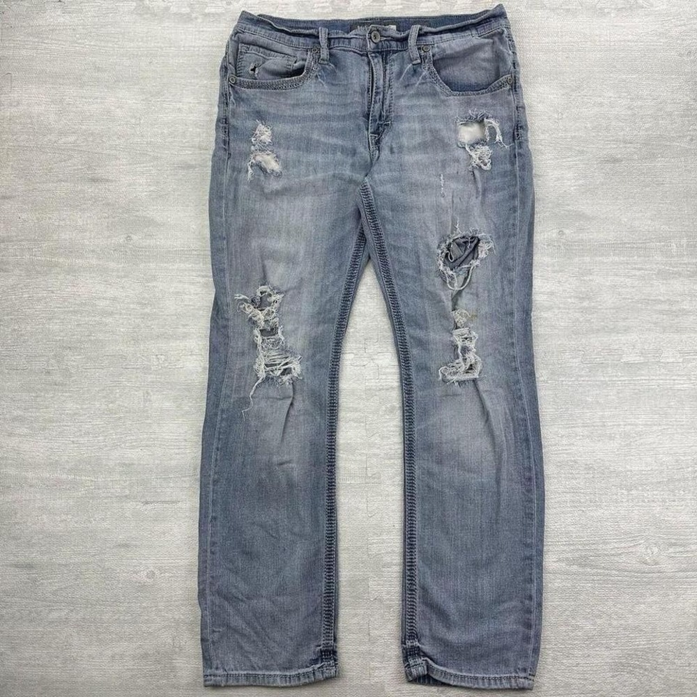 BKE Buckle Jeans Adult 36R Jake Straight Leg Blue Light Wash Denim‎